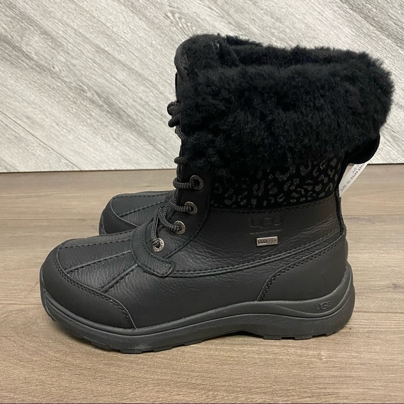 UGG | Adirondack III Snow Leopard Boots Black NEW - Picture 4 of 13